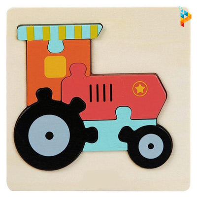 Locomotive Montessori engins Puzzle 3D Educatif