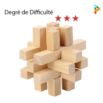 Casse-Tête QI 3D Puzzle en bois énigme