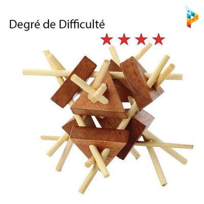 Casse-Tête QI 3D Puzzle en bois énigme