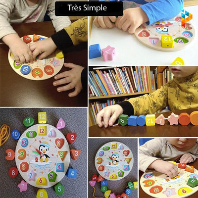 L'horloge Montessori Puzzle 3D Educatif