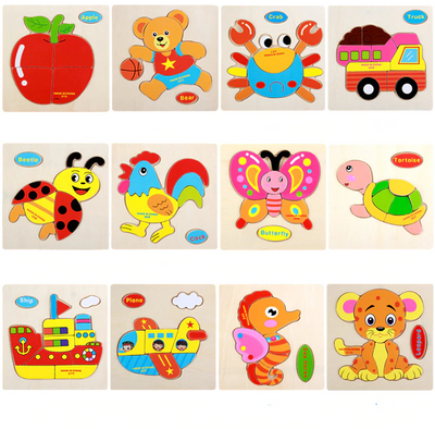 Le Crabe Montessori Puzzle en bois Educatif
