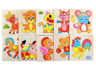 Le Cheval Montessori Puzzle en bois Educatif
