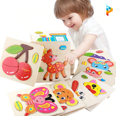 Locomotive Montessori engins Puzzle 3D Educatif