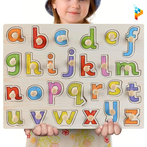 Alphabet minuscule Montessori puzzle en bois éducatif enfant-Puzzledebois ™