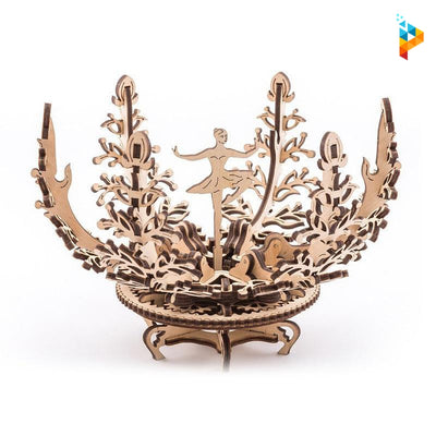 Ballerine danseuse étoile fleur mécanique puzzle 3D en bois-Puzzledebois ™