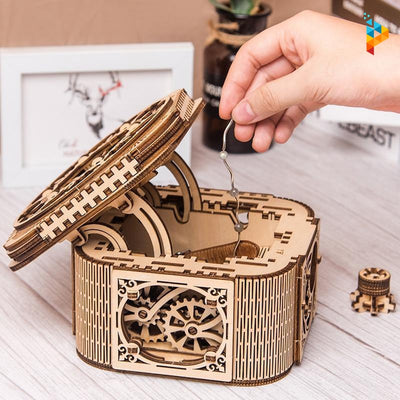 Boite à bijou puzzle en bois mécanique 3D-Puzzledebois ™