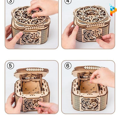 Boite à bijou puzzle en bois mécanique 3D-Puzzledebois ™