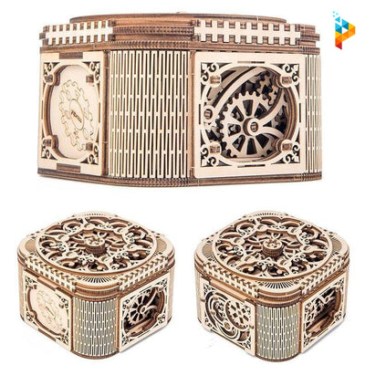 Boite à bijou puzzle en bois mécanique 3D-Puzzledebois ™