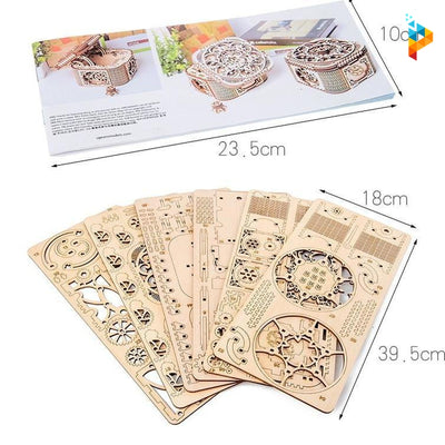 Boite à bijou puzzle en bois mécanique 3D-Puzzledebois ™