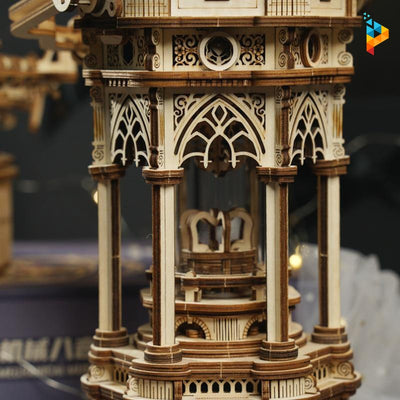 Boite à musique Lanterne victorienne lampe à pétrole puzzle 3D en bois-Puzzledebois ™