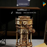 Boite à musique Lanterne victorienne lampe à pétrole puzzle 3D en bois-Puzzledebois ™