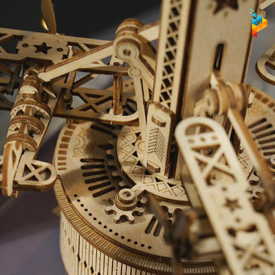 Boite à musique Tour de contrôle aérienne avion puzzle 3D bois-Puzzledebois ™