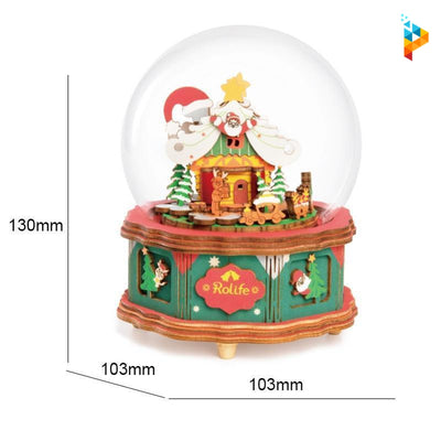 Boule de Noël enchantée musicale puzzle 3D en bois-Puzzledebois ™