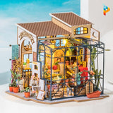 Boutique de fleurs d'Emilie maison de poupée puzzle 3D en bois-Puzzledebois ™