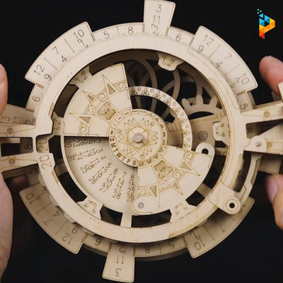 Calendrier perpétuel puzzle 3D mécanique en bois maquette – Puzzledebois ™