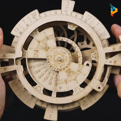 Calendrier perpétuel puzzle 3D mécanique en bois maquette-Puzzledebois ™