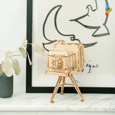 Camera vintage puzzle mécanique 3D en bois-Puzzledebois ™