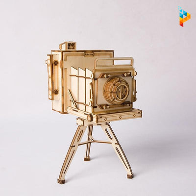 Camera vintage puzzle mécanique 3D en bois-Puzzledebois ™