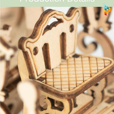 Carrosse citrouille puzzle 3D en bois mécanique-Puzzledebois ™