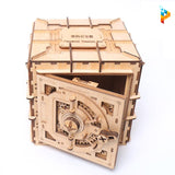 Coffre fort banque argent mécanique puzzle 3D en bois-Puzzledebois ™