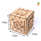 Coffre fort banque argent mécanique puzzle 3D en bois-Puzzledebois ™