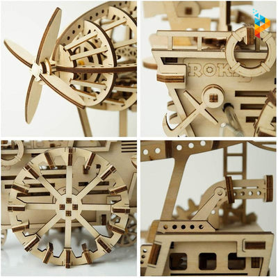 Dirigeable ballon à air mécanique puzzle 3D en bois-Puzzledebois ™
