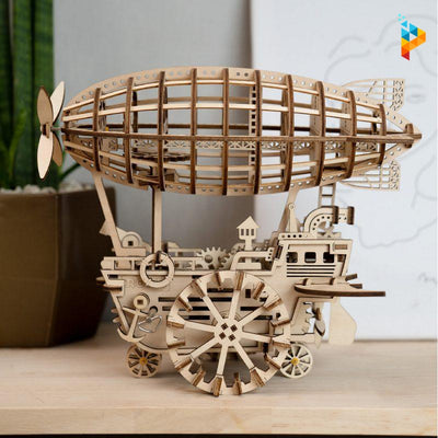 Dirigeable ballon à air mécanique puzzle 3D en bois-Puzzledebois ™