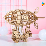 Dirigeable ballon d'air mécanique puzzle 3D en bois-Puzzledebois ™