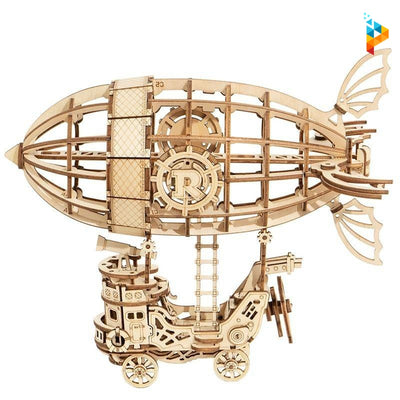 Dirigeable ballon d'air mécanique puzzle 3D en bois-Puzzledebois ™