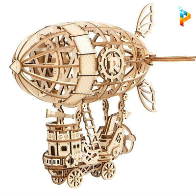Dirigeable ballon d'air mécanique puzzle 3D en bois-Puzzledebois ™