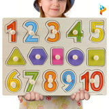 Formes et nombres Montessori puzzle en bois éducatif enfant-Puzzledebois ™