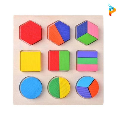 Formes géométriques Montessori puzzle en bois éducatif enfant-Puzzledebois ™