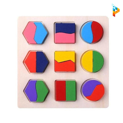 Formes géométriques Montessori puzzle en bois éducatif enfant-Puzzledebois ™