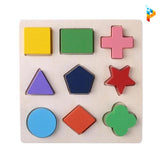 Formes géométriques Montessori puzzle en bois éducatif enfant-Puzzledebois ™