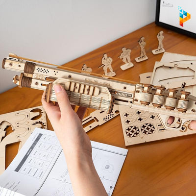 Fusil à pompe puzzle 3D en bois-Puzzledebois ™