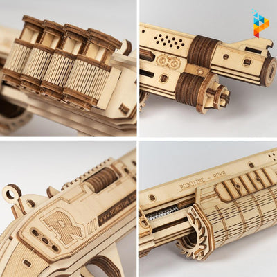 Fusil à pompe puzzle 3D en bois-Puzzledebois ™