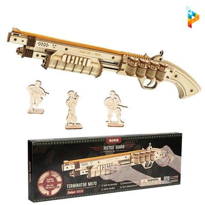 Fusil à pompe puzzle 3D en bois-Puzzledebois ™