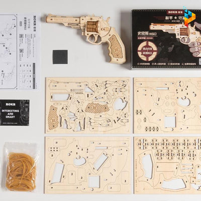 Fusil à pompe puzzle 3D en bois-Puzzledebois ™