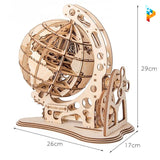 Globe terreste en bois mécanique puzzle en bois 3D-Puzzledebois ™