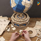 Globe terrestre puzzle en bois 3D mécanique-Puzzledebois ™