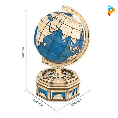 Globe terrestre puzzle en bois 3D mécanique-Puzzledebois ™