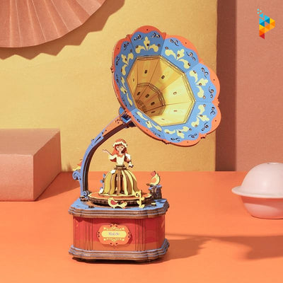 Gramophone boite à musique puzzle 3D en bois-Puzzledebois ™