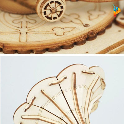 Gramophone puzzle 3D en bois mécanique-Puzzledebois ™