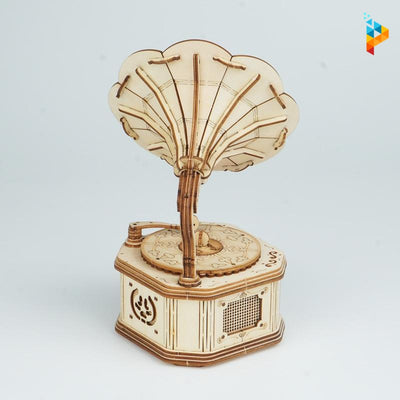Gramophone puzzle 3D en bois mécanique-Puzzledebois ™