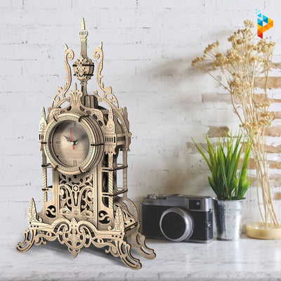 Horloge en bois à quartz puzzle 3D en bois-Puzzledebois ™