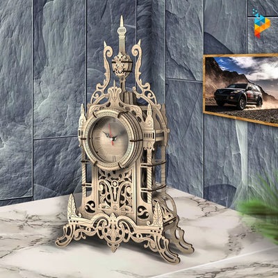 Horloge en bois à quartz puzzle 3D en bois-Puzzledebois ™