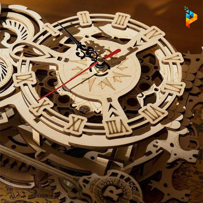 Horloge mécanique hibou puzzle 3D en bois-Puzzledebois ™