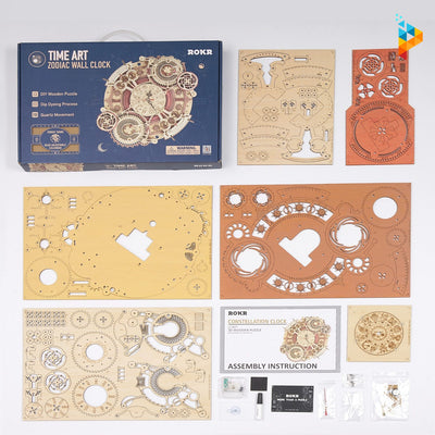 Horloge zodiacale mécanique 3D puzzle en bois-Puzzledebois ™