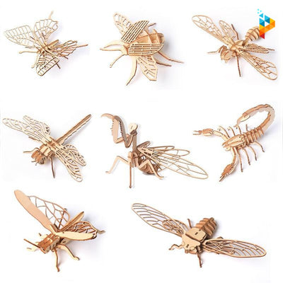 Insectes puzzle 3D en bois-Puzzledebois ™