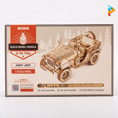 Jeep voiture vintage automobile puzzle 3D en bois-Puzzledebois ™